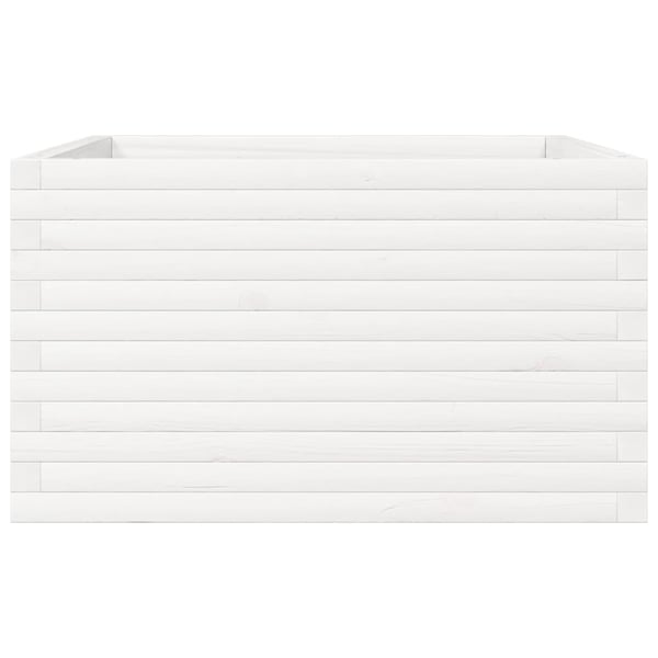 vidaXL Plantekasse hvit 80x80x45,5 cm heltre furu