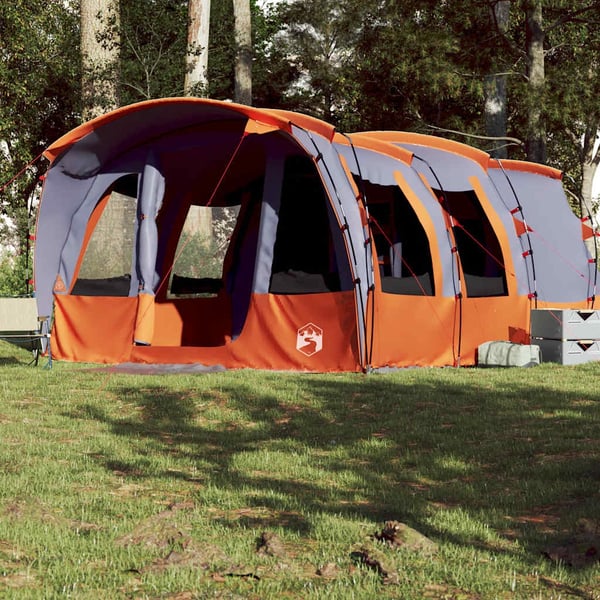 vidaXL Tunneltelt for camping 8 personer grå vanntett