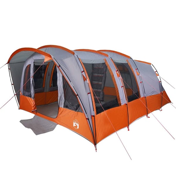 vidaXL Tunneltelt for camping 8 personer grå vanntett