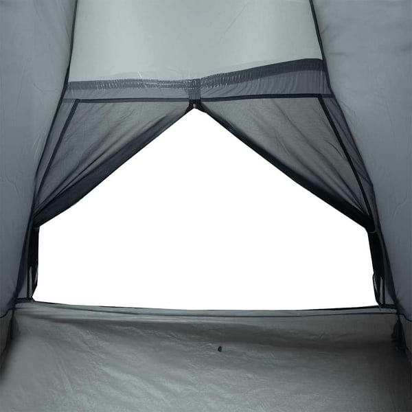 vidaXL Kuppeltelt for camping 4 personer grå og oransje vanntett