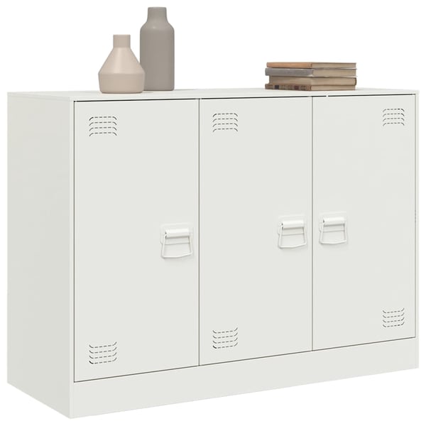 vidaXL Skjenk hvit 99x39x73 cm stål