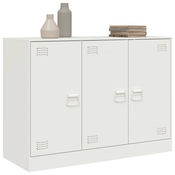 vidaXL Skjenk hvit 99x39x73 cm stål