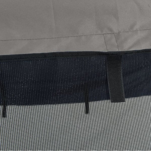 vidaXL Båtkalesje 3-buet med sidevegger i netting 183x(170-182)x137 cm