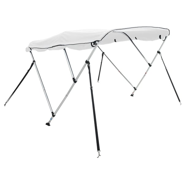 vidaXL Båtkalesje 3-buet med sidevegger 183x(185-198)x137 cm