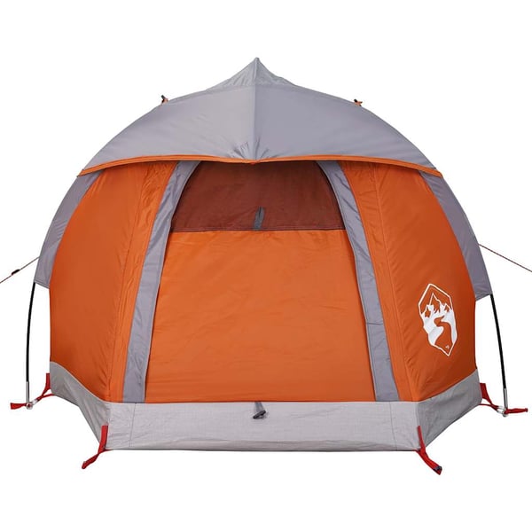 vidaXL Campingtelt 1 person grå og oransje vanntett