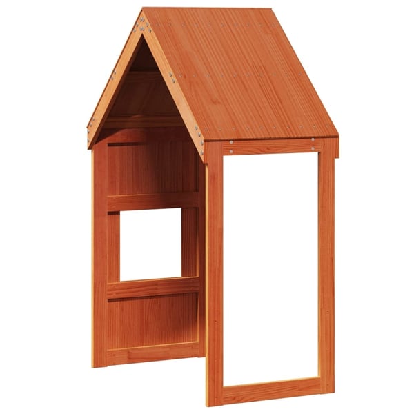 vidaXL Tak for barneseng voksbrun 55x99x139,5 cm heltre furu