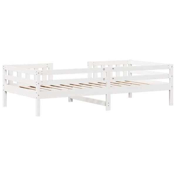 vidaXL Sengeramme uten madrass hvit 75x190 cm heltre furu