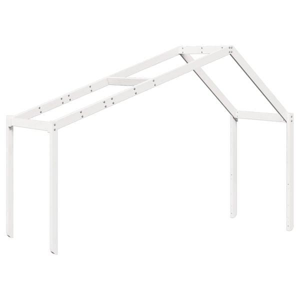 vidaXL stel til husseng 203x95,5x142 cm massivt fyrretræ hvid