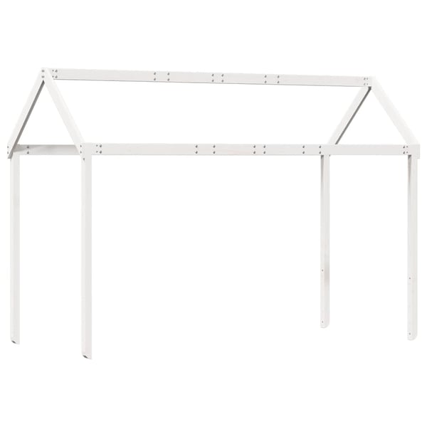 vidaXL stel til husseng 217x95,5x159 cm massivt fyrretræ hvid