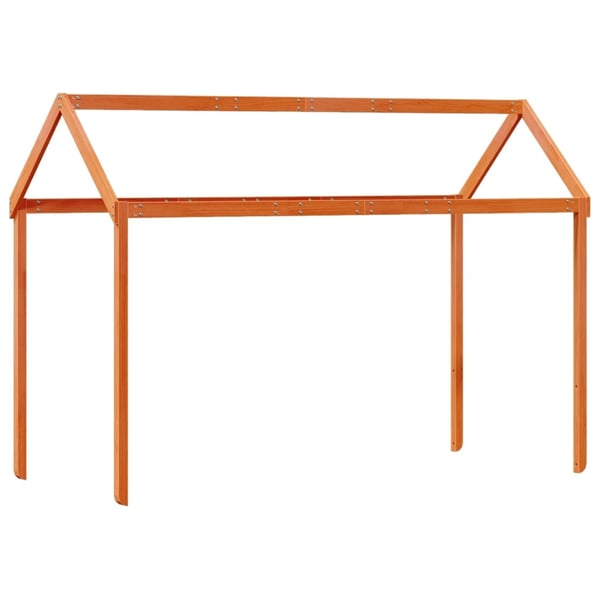 vidaXL Tak for barneseng voksbrun 217x95,5x159 cm heltre furu
