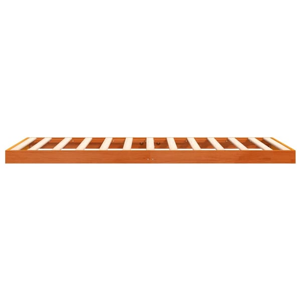 vidaXL Sengeramme brun 100x200 cm heltre furu
