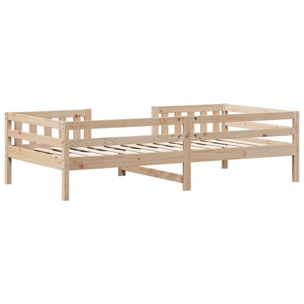vidaXL sengeramme uden madras 75x190 cm massivt fyrretræ