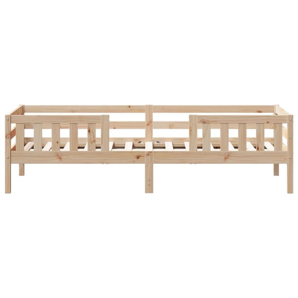 vidaXL sengeramme uden madras 75x190 cm massivt fyrretræ