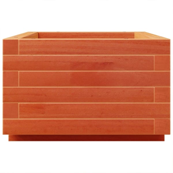 vidaXL plantekasse 70x40x26,5 cm massivt fyrretræ gyldenbrun