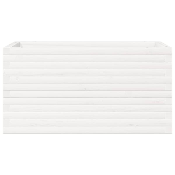 vidaXL Plantekasse hvit 90x40x45,5 cm heltre furu