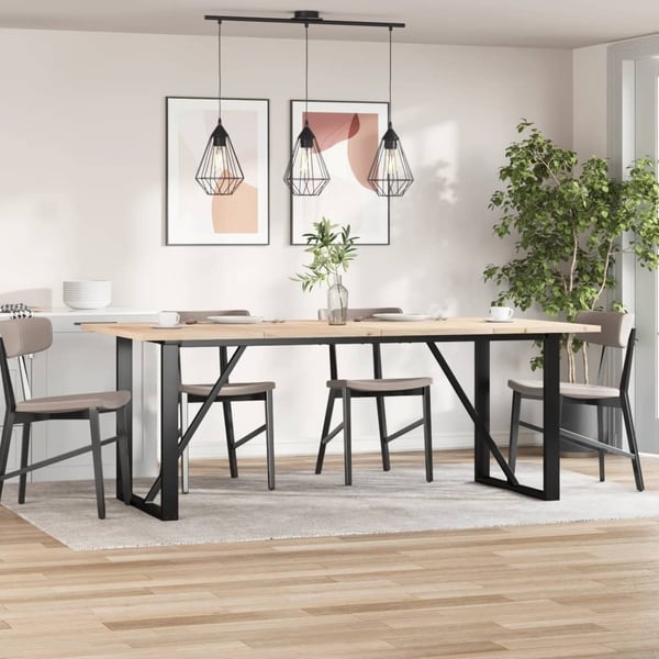 vidaXL Bordplater 4 stk 100x50x2,5 cm rektangulær heltre furu