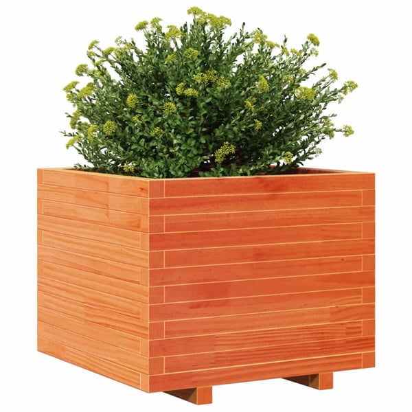 vidaXL Plantekasse voksbrun 60x60x49,5 cm heltre furu