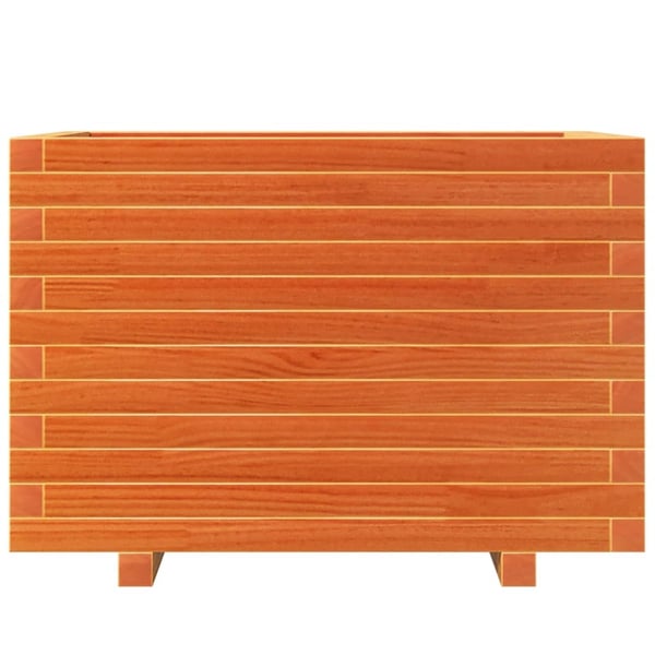 vidaXL plantekasse 70x40x49,5 cm massivt fyrretræ gyldenbrun