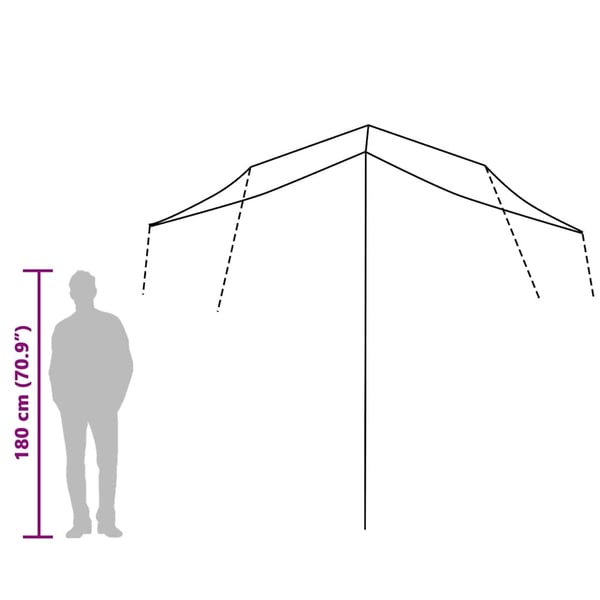 vidaXL tarp 360x294 cm vandtæt grøn