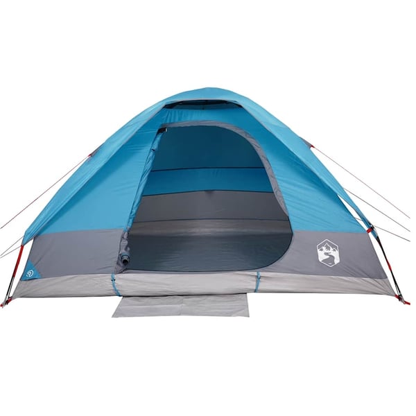 vidaXL Kuppeltelt for camping 4 personer blå vanntett