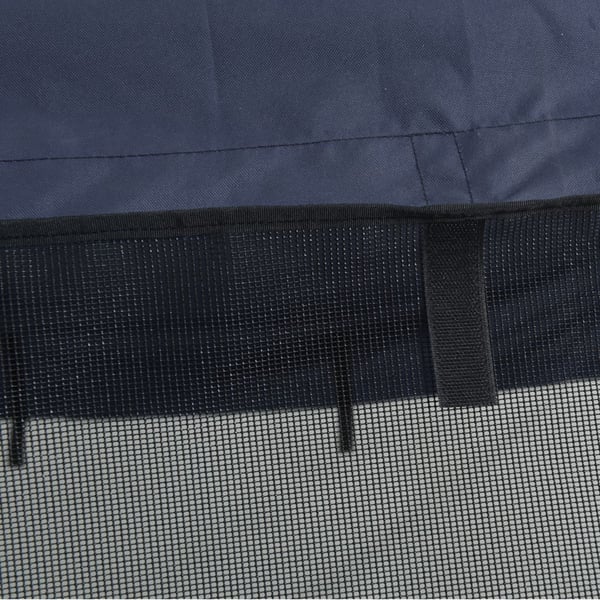 vidaXL Båtkalesje 3-buet med sidevegger i netting 183x(185-198)x137 cm