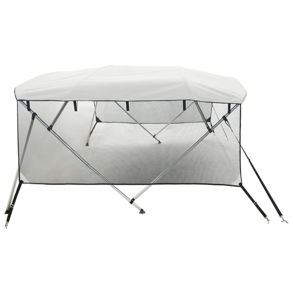 vidaXL Båtkalesje 4-buet med sidevegger 243x(200-213)x137 cm