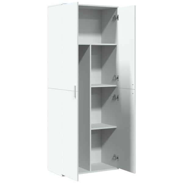 vidaXL Highboard hvit 70x35x180 cm konstruert tre