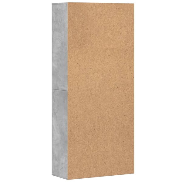 vidaXL Kaappi betoninharmaa 80x35x180 cm tekninen puu