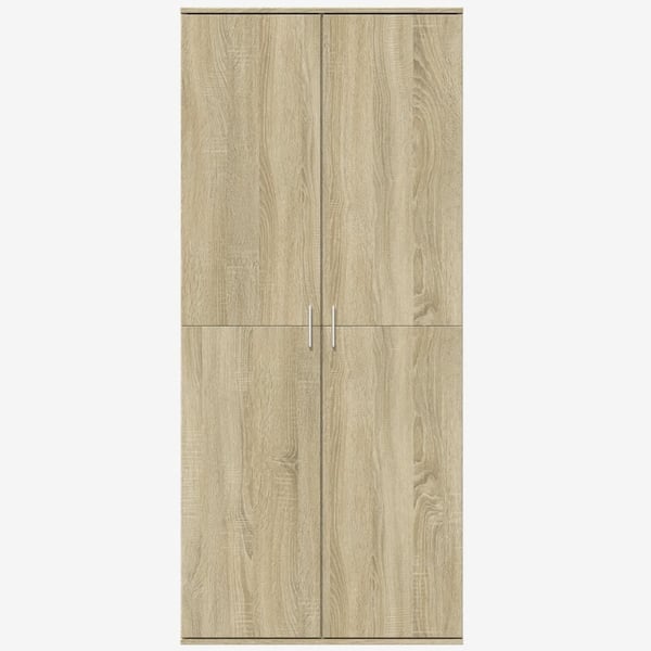 vidaXL Highboard sonoma eik 80x35x180 cm konstruert tre