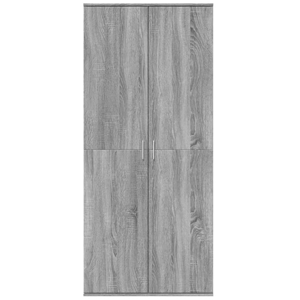 vidaXL Highboard grå sonoma 80x35x180 cm konstruert tre