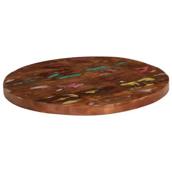 vidaXL Bordplate Ø 60x3,8 cm rund gjenvunnet heltre