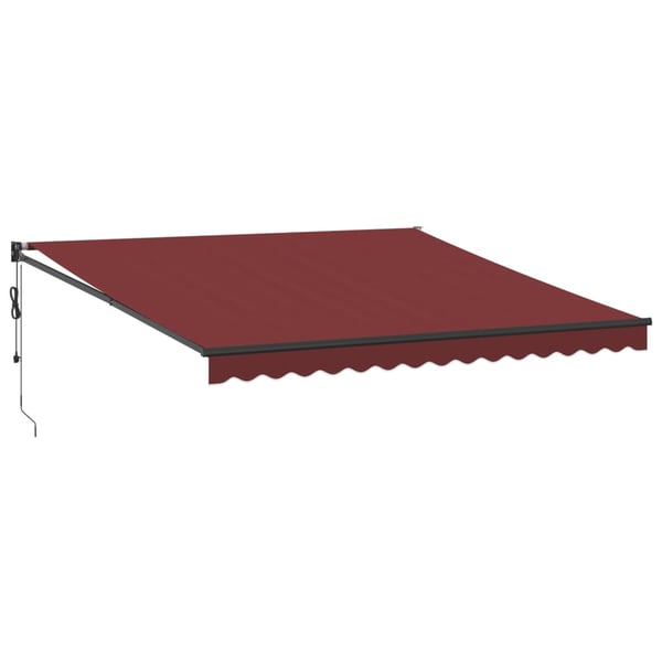 vidaXL Automaattimarkiisi viininpunainen 400x300 cm