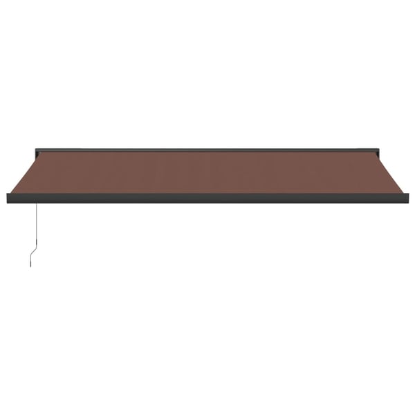 vidaXL Manuell uttrekkbar markise brun 500x300 cm
