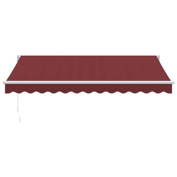 vidaXL Manuell uttrekkbar markise burgunder 350x250 cm