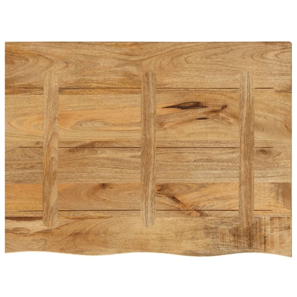 vidaXL Bordplate 90x60x2,5 cm naturlig kant grovt heltre mangotre