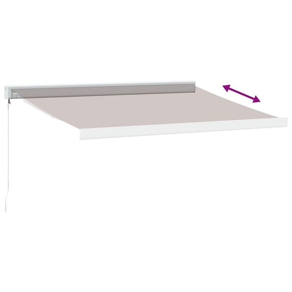vidaXL Manuell uttrekkbar markise brun 300x250 cm
