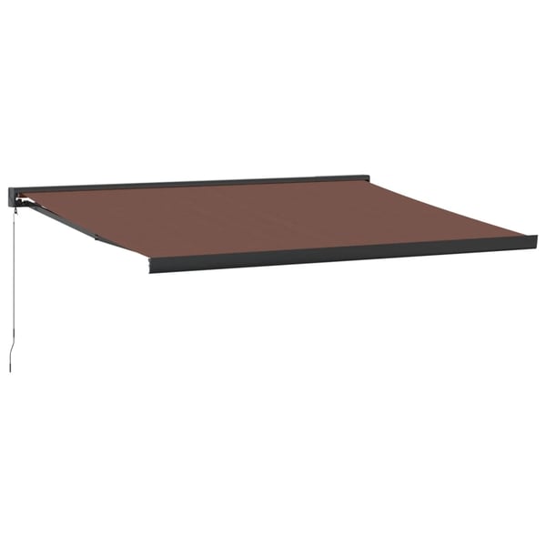 vidaXL Manuell uttrekkbar markise brun 400x300 cm