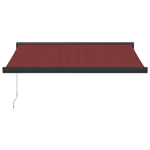 vidaXL Manuell uttrekkbar markise burgunder 350x250 cm