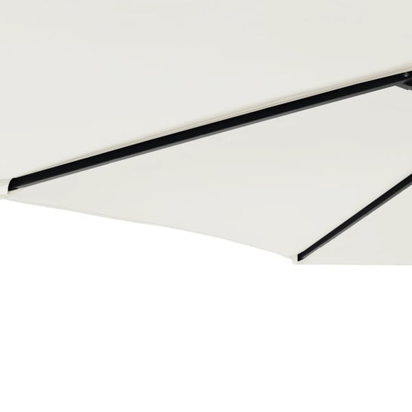 vidaXL Hageparasoll med stålstang hvit 225x225x212 cm
