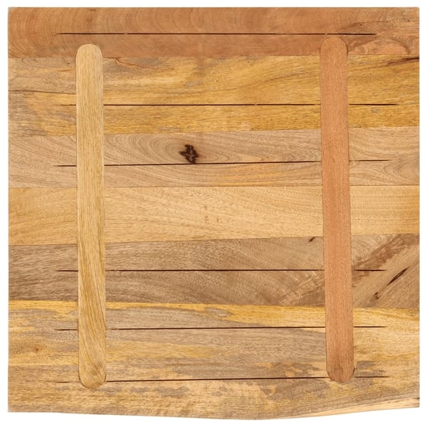 vidaXL Bordplate 40x40x2,5 cm naturlig kant grovt heltre mangotre