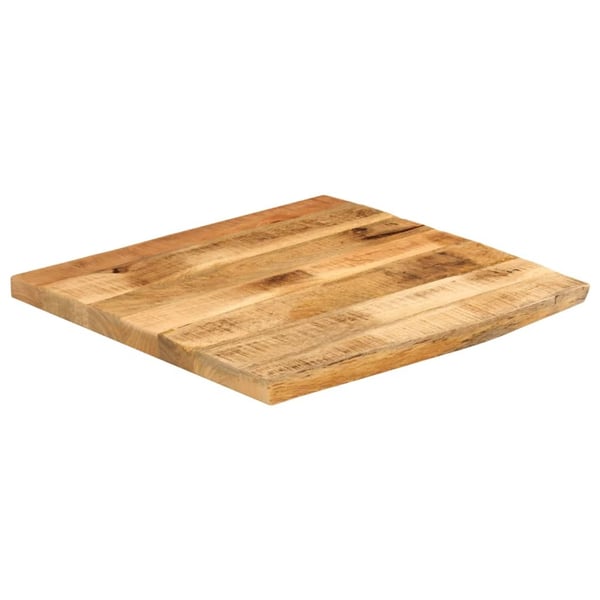 vidaXL Bordplate 80x80x2,5 cm naturlig kant grovt heltre mangotre