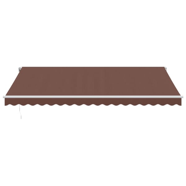 vidaXL markise med LED-lys 450x300 cm automatisk betjening brun