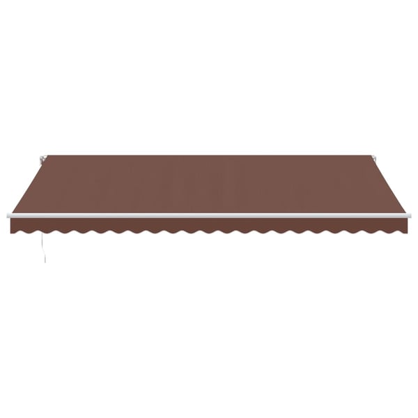 vidaXL Automatisk uttrekkbar markise med LED brun 500x300 cm