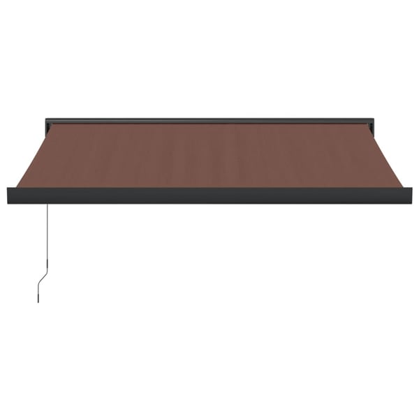 vidaXL Manuell uttrekkbar markise brun 350x250 cm