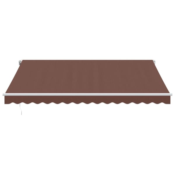 vidaXL Automatisk uttrekkbar markise med LED brun 400x350 cm