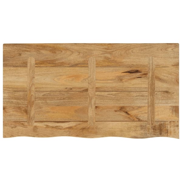 vidaXL Pöytälevy 100x60x3,8 cm elävä reuna karkea täysi mangopuu