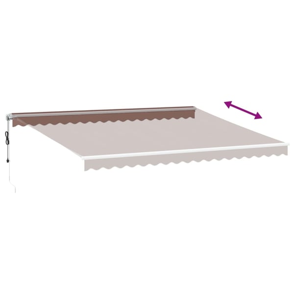vidaXL Automatisk uttrekkbar markise brun 450x300 cm