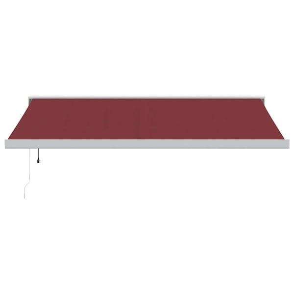 vidaXL Automatisk uttrekkbar markise burgunder 450x300 cm