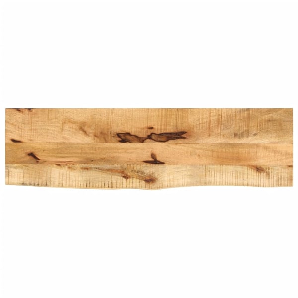 vidaXL bordplade 110x40x3,8 cm naturlig kant massivt ru mangotræ