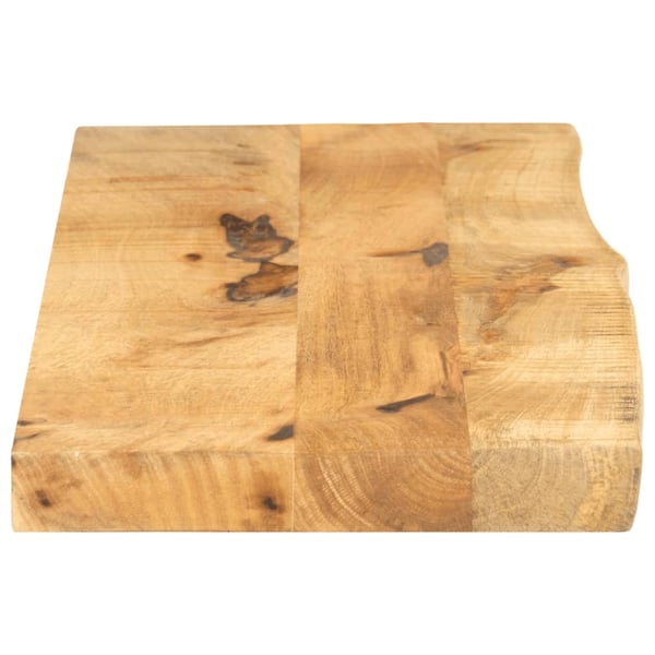 vidaXL bordplade 110x40x2,5 cm naturlig kant massivt ru mangotræ